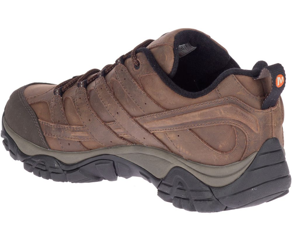 Buty Trekkingowe Merrell Męskie Brązowe - Moab 2 Prime Waterproof Wide Width - 951208-GXL